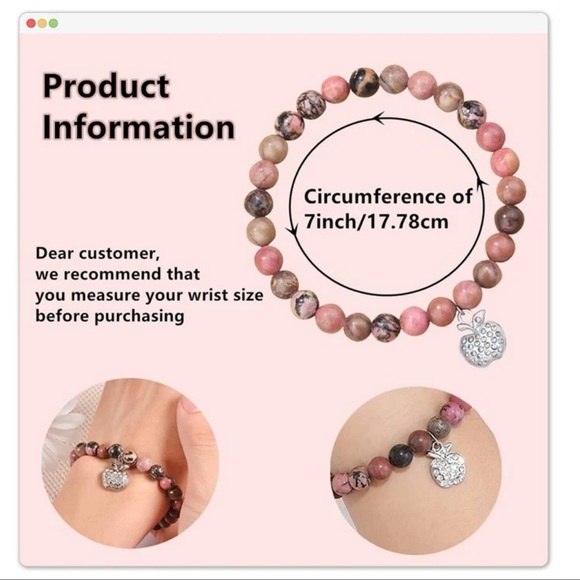 $4 NATURAL STONE TEACHER BEADED BRACELET. NEW. $4 WHEN BUNDLED WITH 3 OR MORE - Picture 6 of 16